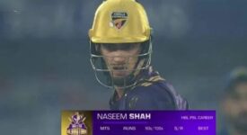 PSL 8: Naseem Shah fined for wearing ‘wrong helmet’