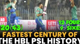 Usman Khan records fastest PSL century