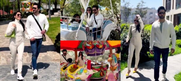 Ayeza & Danish take their kids to an amusement park