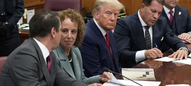 Donald Trump pleads not guilty to 34 felony counts of falsifying business records