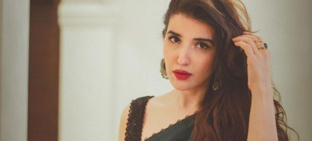 Hareem Farooq Shines in a Green Silk Saree