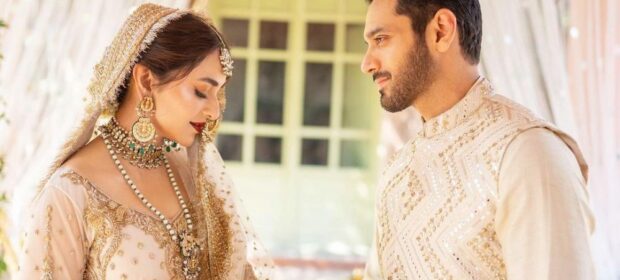 Yumna Zaidi and Wahaj Ali Nikkah Shoot
