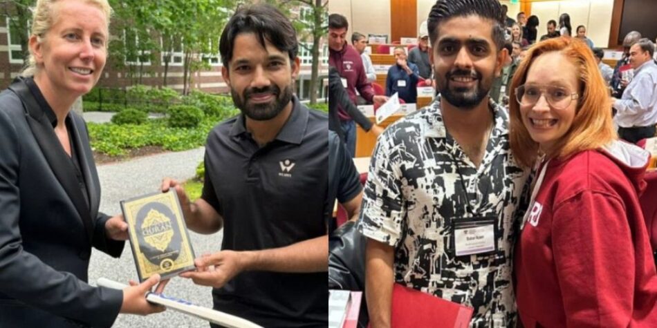 Rizwan gifts Holy Quran to Harvard teacher, Babar inspires classmate