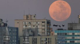 Around the World, a Rare Super Blue Moon Appears