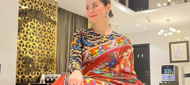Hania Aamir Shares Desi Style in Funky Floral Saree