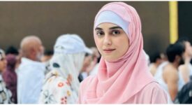 Pictures show Maya Ali performing Umrah with her family