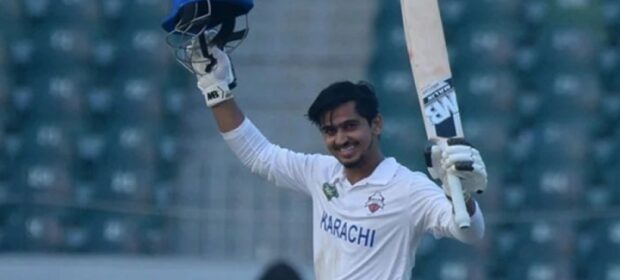 Saim Ayub makes history in the Quaid-e-Azam Trophy final