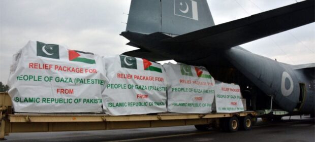 Pakistan dispatches fifth batch of relief goods to Gaza