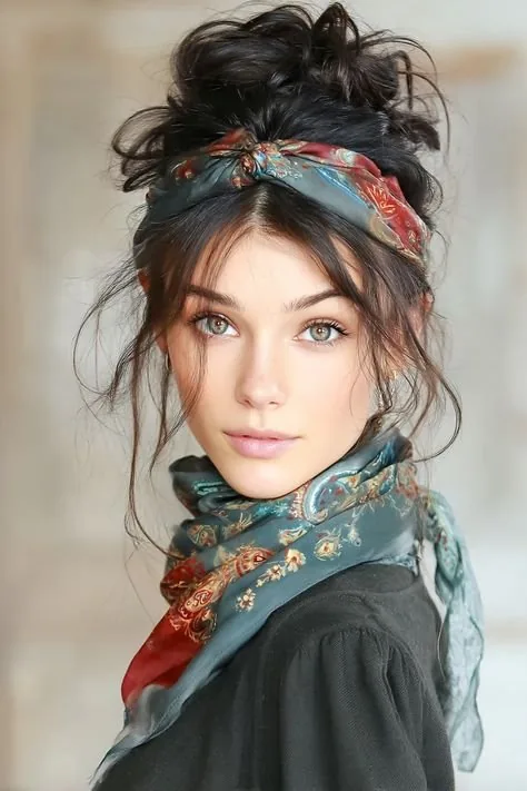 Bohemian Waves with Accessories – Thick Wavy Hair Bohemian waves with hair accessories on thick wavy hair