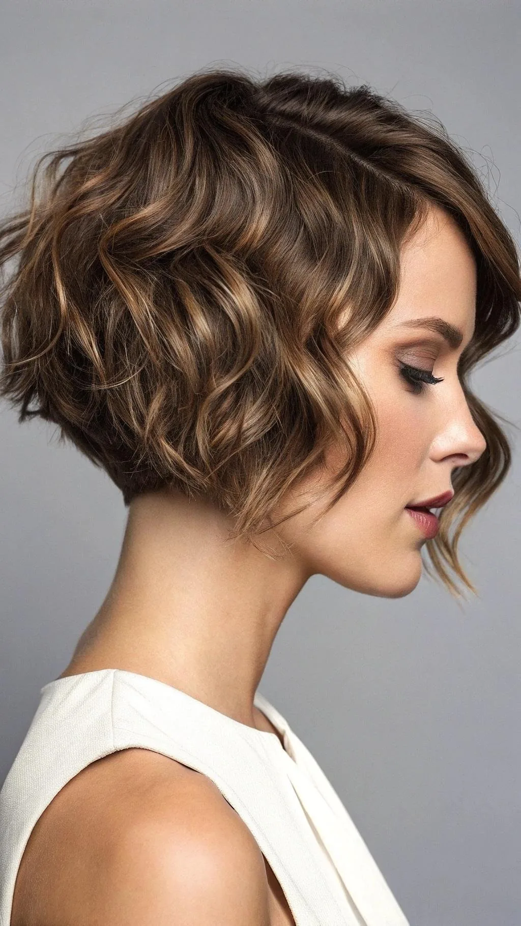 Wavy Bob – Thick Wavy Hair Wavy bob haircut on thick hair with natural body and bounce