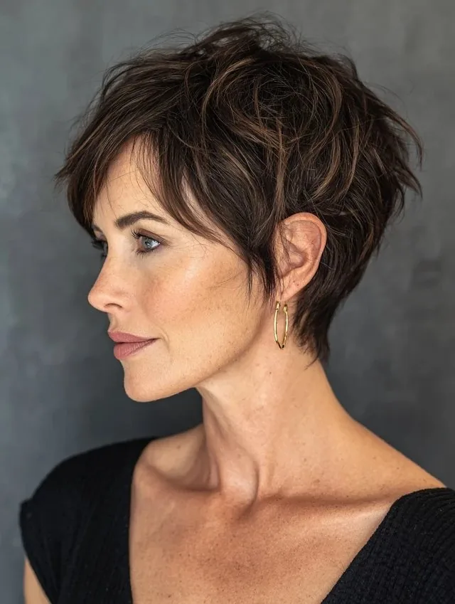 Wavy Pixie with Volume – Thick Wavy Hair Wavy pixie cut with volume on thick hair